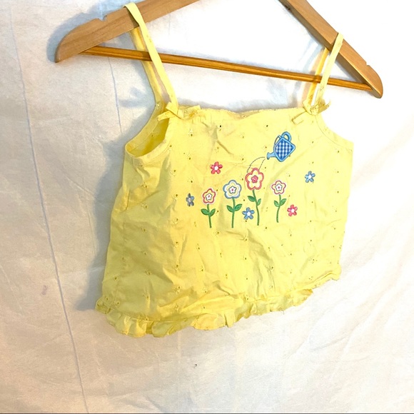 YOUNG HEARTS Girls Yellow Tank top Size 6 - Picture 4 of 7